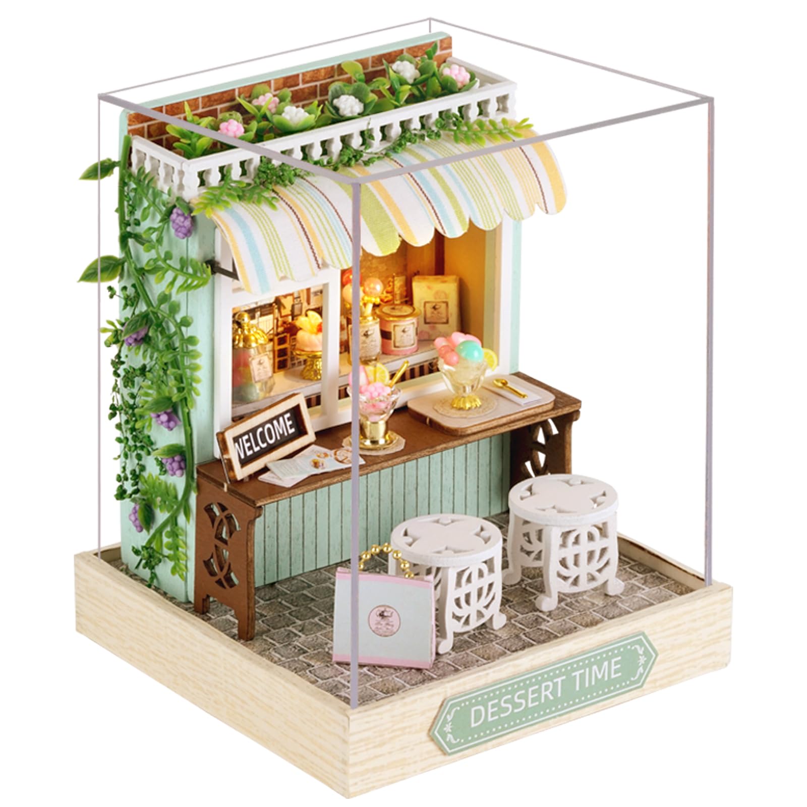 Amazon.co.jp: FleverドールハウスミニチュアDIYハウスキット
